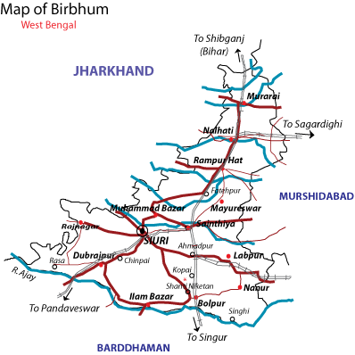 Map of Birbhum